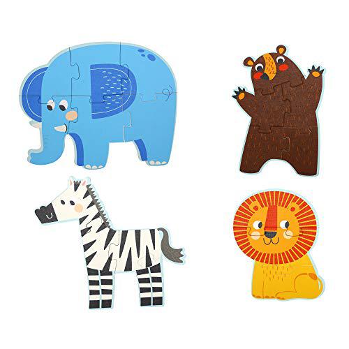 learning curve my first puzzle four animal set for kids, multi