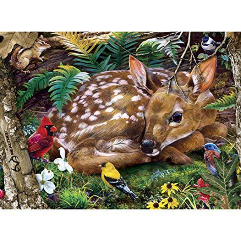 masterpieces realtree 100pc puzzles collection - realtree forest babies 100 piece jigsaw puzzle
