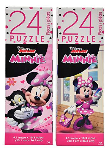 minnie mouse disney tower box puzzle 24 pcs, easy to play jigsaw puzzle, fun & exciting game, educational learning activity f