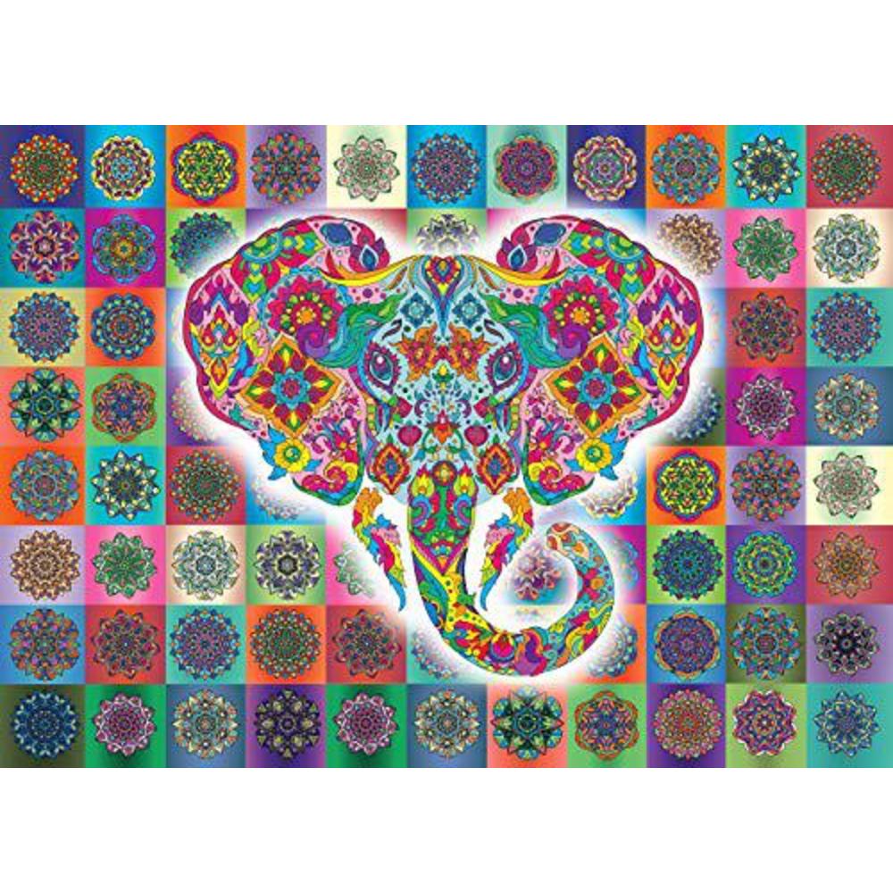 Mystic Craft Puzzles elephant mandala jigsaw puzzle -1000 piece jigsaw puzzle by mystic craft puzzles