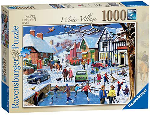 ravensburger 13988 leisure days no.3 - the winter village, 1000pc jigsaw puzzle,
