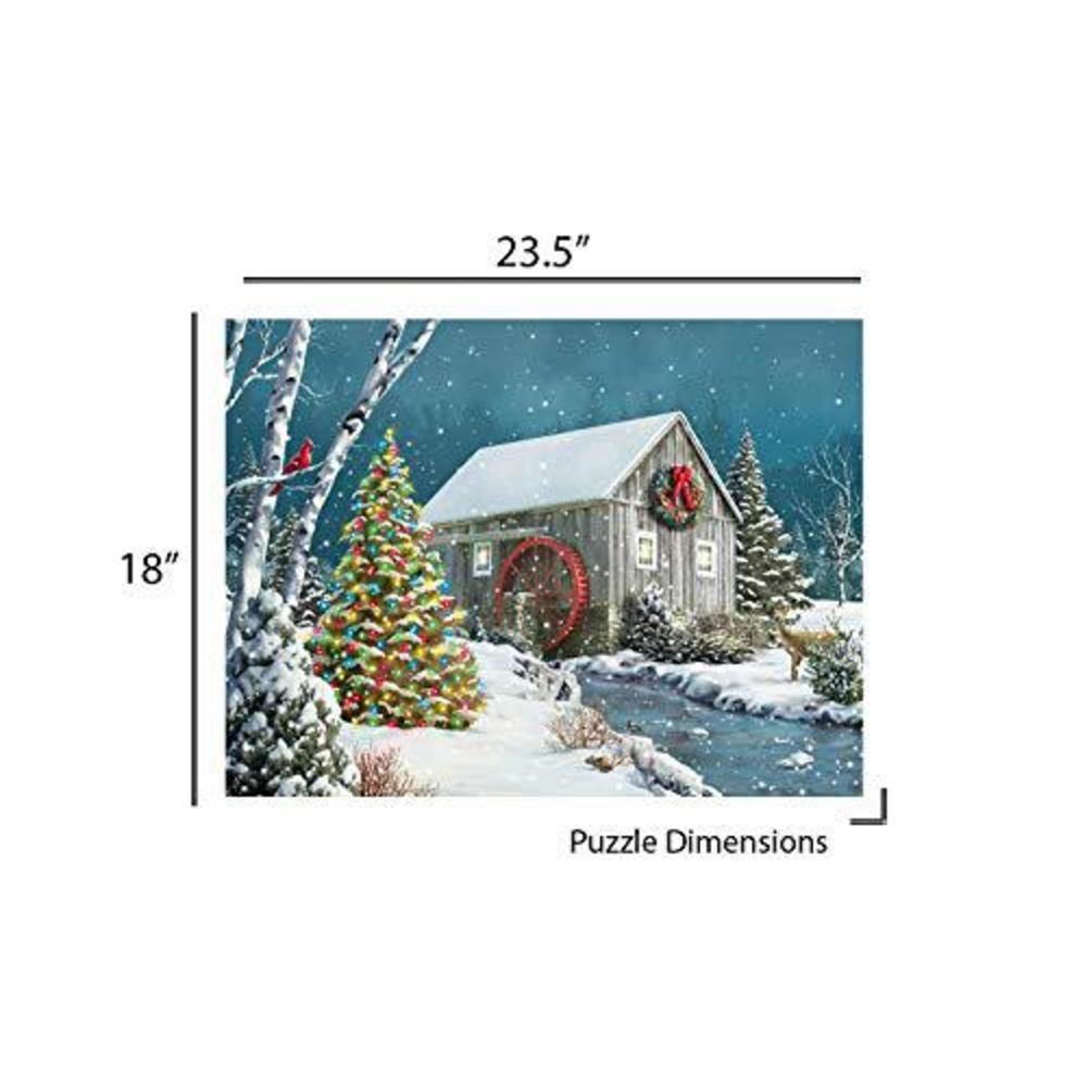 springbok 500 piece jigsaw puzzle the falling snow - made in usa