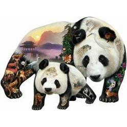 SunsOut giant pandas shaped jigsaw puzzle