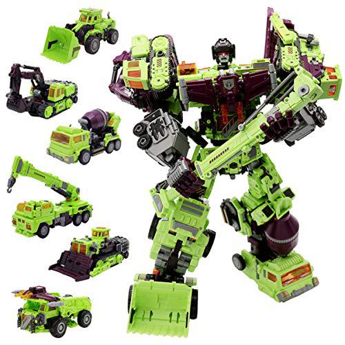nbk deformation oversize toys robot devastator tf engineering combiner 6 in 1 action figure car truck model gift for kids boy