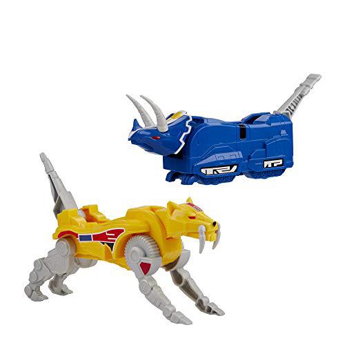 power rangers mighty morphin triceratops dinozord and sabertooth tiger dinozord toy 2-pack action figures part of dino megazo