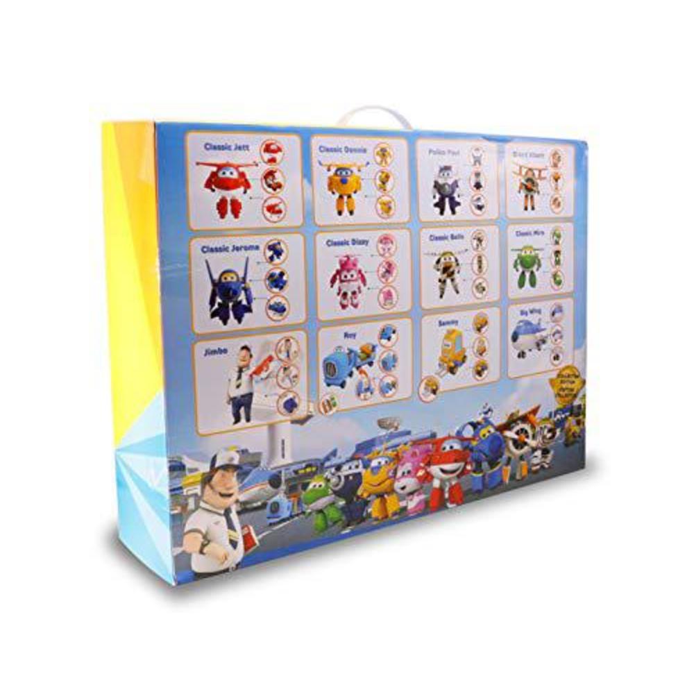super wings - airport airplane collection | jett, paul, astra, & donnie | 5'' scale figures | fun preschool toy for 3 4 5 yea