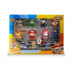 super wings - airport airplane collection | jett, paul, astra, & donnie | 5'' scale figures | fun preschool toy for 3 4 5 yea