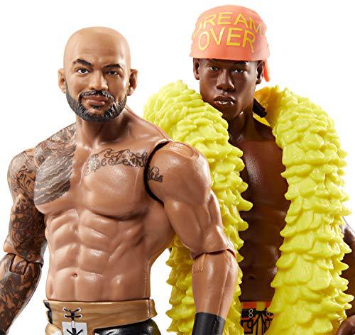 WWE Mattel wwe ricochet vs velveteen dream battle pack series #65 with two 6-inch articulated action figures & ring gear