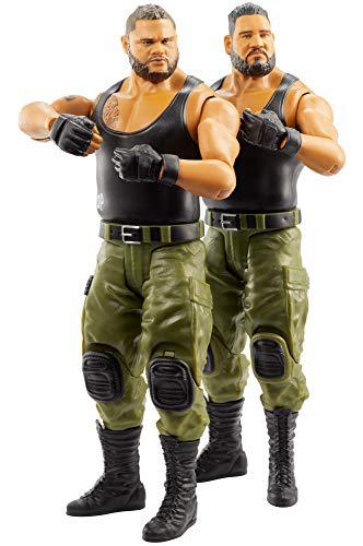 WWE Mattel wwe authors of pain: akam vs rezar battle pack series #63 with two 6-inch articulated action figures & ring gear