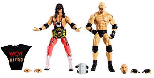 WWE Mattel wwe goldberg vs bret hit man hart elite collection 2-packaction figures each with 2 extra sets of swappable hands and superst