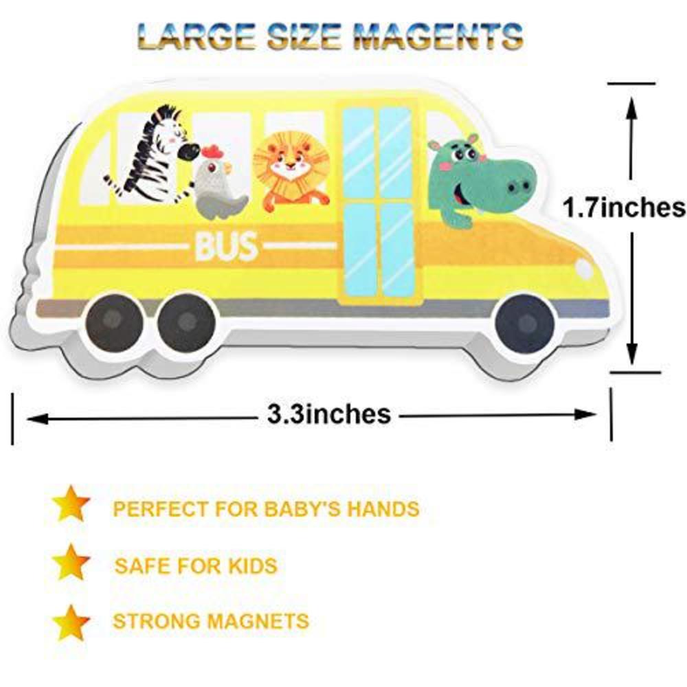 hlxy fridge magnets for toddlers kids gift set 100 pcs animals magnets -fruit vegetables vehicle magnets - foam magnets educa