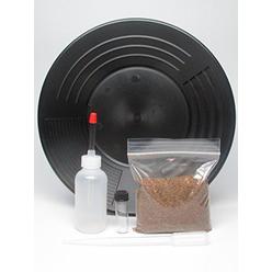Martin gold mining pan kit 14" with pay dirt color black find the gold!