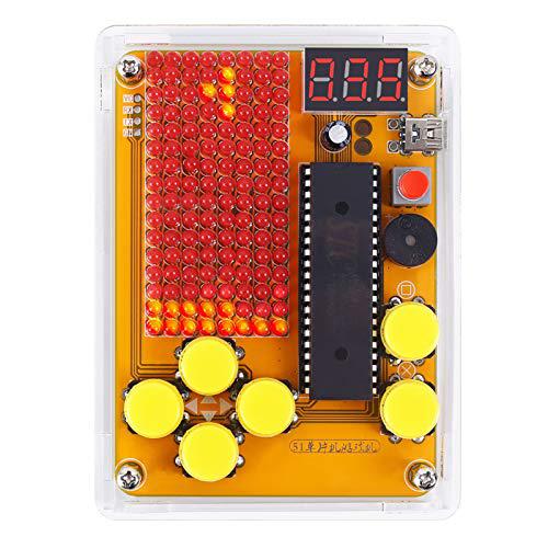 whdts simple hand-held led game console diy soldering practice kit electronics soldering learning classic game kit with clear