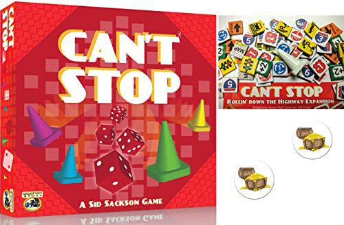 AMA can't stop board game bundle of base game and the expansion plus two treasure chest buttons