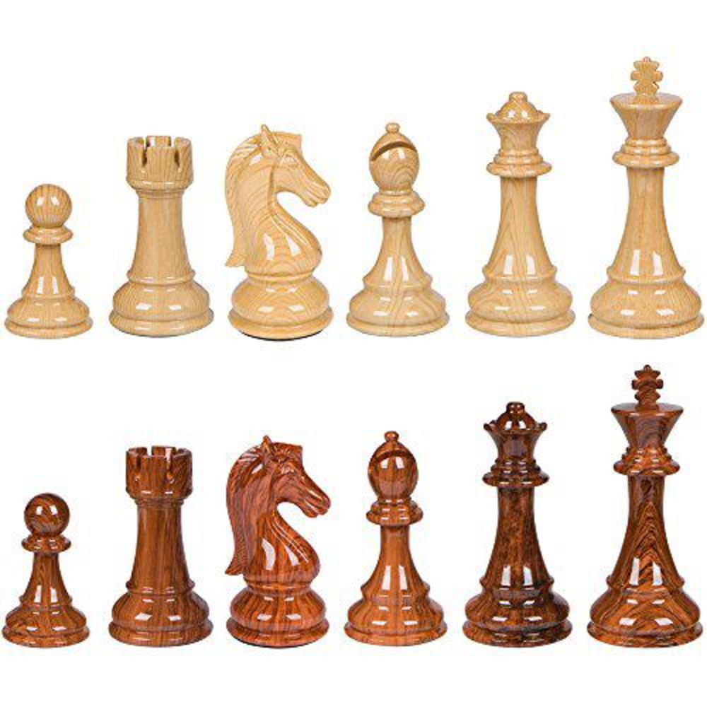 Best Chess Set nero high polymer extra heavy weighted chess pieces with 4.25 inch king and extra queens, pieces only, no board