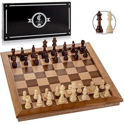 chess Armory chess Set 17 x 17 Wooden chess Set - Large chess Board Set, Unique chess game Includes Extra Queen Pieces & Storage