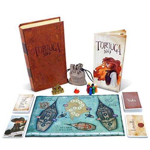 Facade Games tortuga 1667 board game of strategy, deceit, cards, and luck for 2-9 players