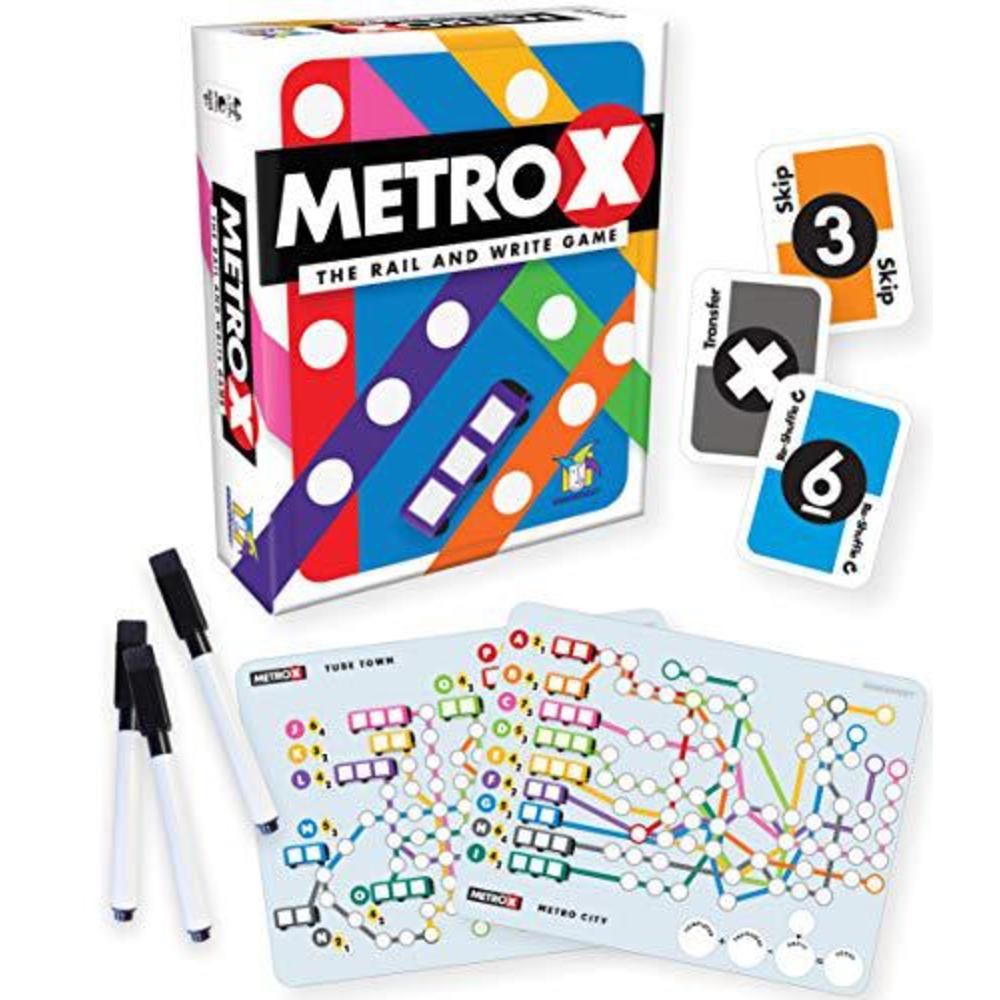 gamewright metro x - the rail & write game