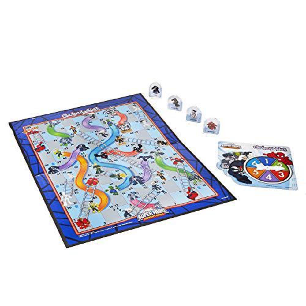 hasbro gaming marvel spider-man web warriors chutes & ladders game ( exclusive)