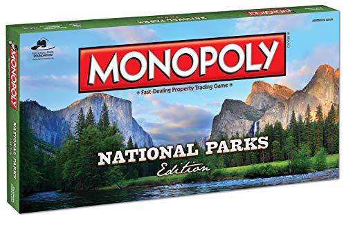monopoly national parks edition board game | themed national park game | buy, sell & trade iconic parks like yellowstone & th