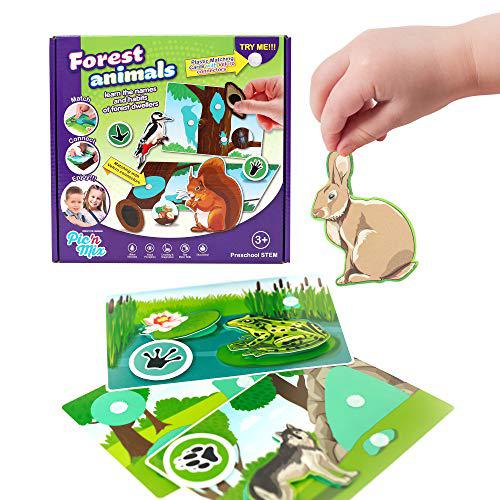 picnmix forest animals toddler board games ages 3-5 and preschool games.  matching game for kids