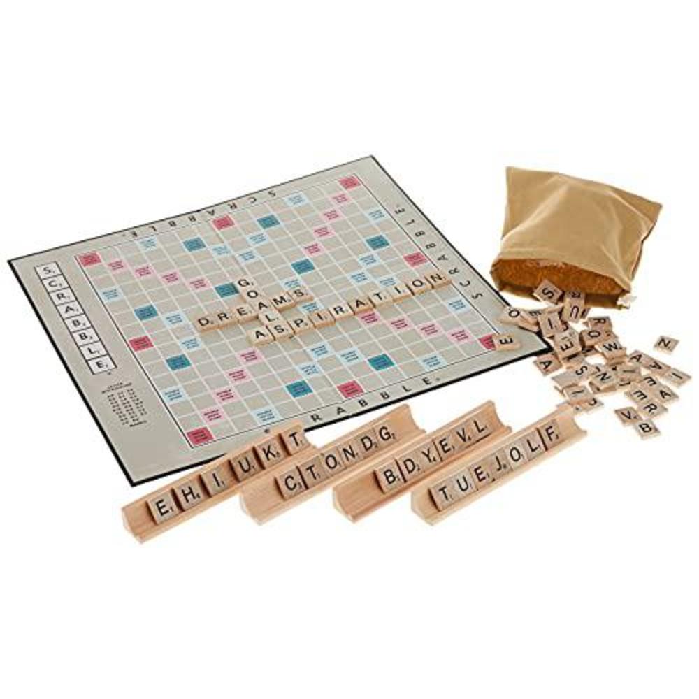 winning solutions nostalgia tin scrabble game, brown
