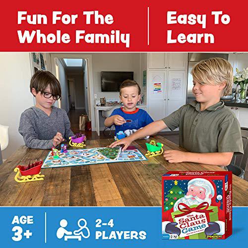 zobmondo!! the santa claus game, great christmas board game for boys and girls, award-winning educational game, kids? game fo