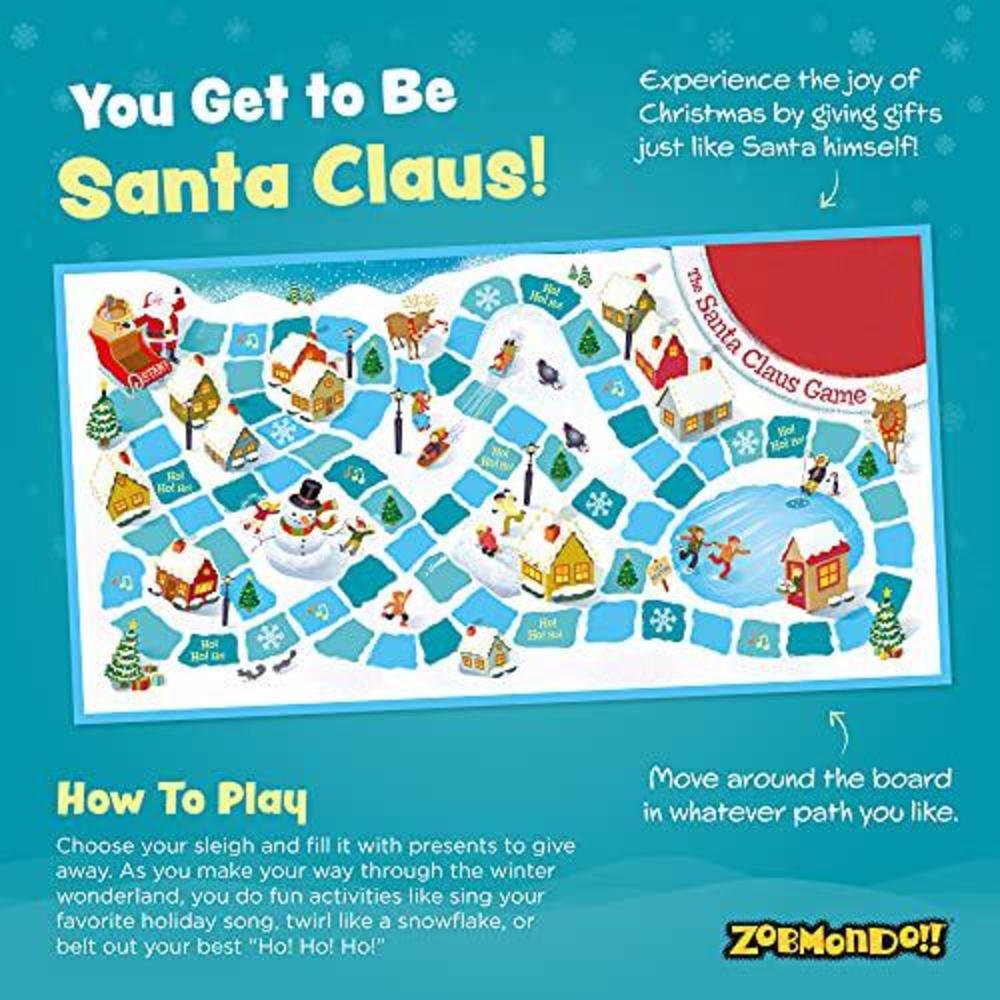 zobmondo!! the santa claus game, great christmas board game for boys and girls, award-winning educational game, kids? game fo