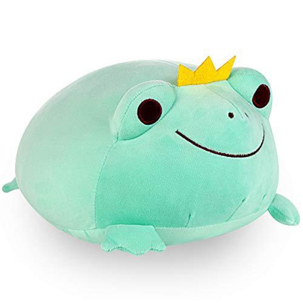 CAZOYEE super soft frog plush stuffed animal, cute frog snuggly hugging pillow, adorable frog plushie toy gift for kids toddlers chil