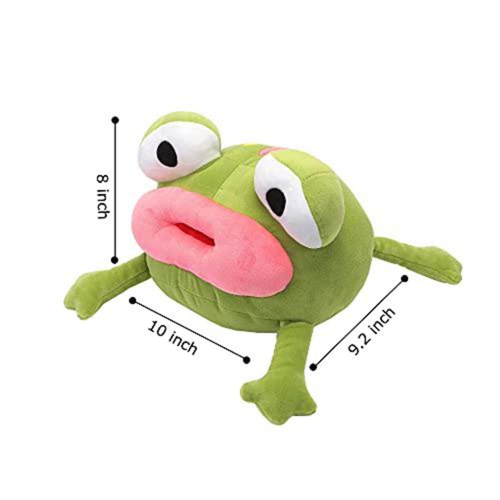 CAZOYEE soft frog plush stuffed animal, funny frog snuggly hugging pillow, frog cute plushie, adorable plush frog toy gift for kids c