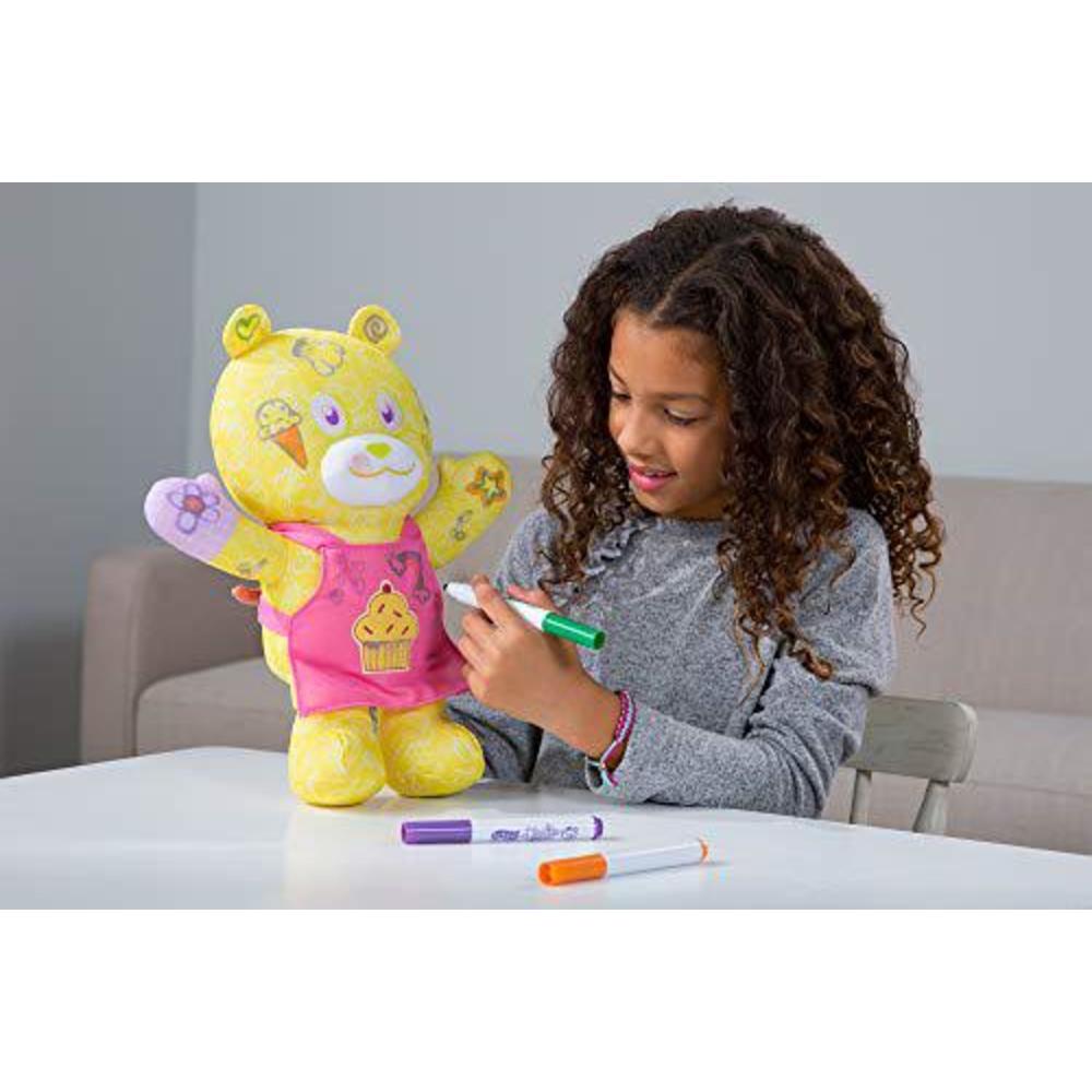 doodle bear the original chef 14'' plush toy with 3-ct. washable marker set, yellow