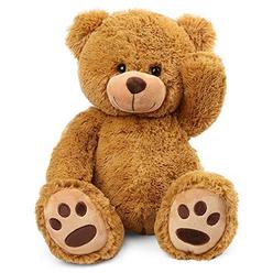 LotFancy Teddy Bear Stuffed Animals, 20 inch Soft Cuddly Stuffed Plush Bear, Cute Stuffed Animals Toy with Footprints, Gifts for