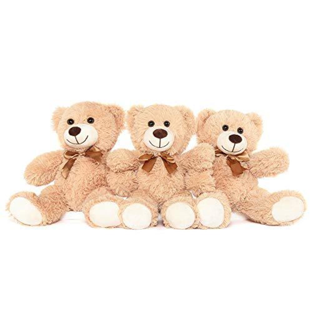 morismos 3 packs teddy bear stuffed animals plush - cute plush toys in 3 teddy bears - 3 pcs little bear stuffed animals - 13