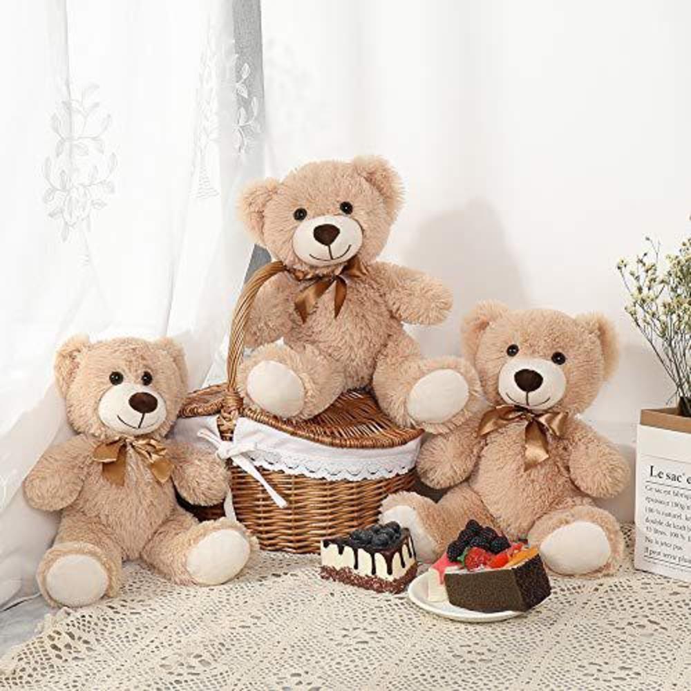 morismos 3 packs teddy bear stuffed animals plush - cute plush toys in 3 teddy bears - 3 pcs little bear stuffed animals - 13