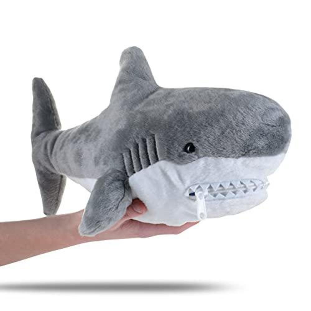 prextex 15-inch plush shark with 5 piece soft stuffed sea animals includes stuffed octopus, crab, turtle, stingray, and blue 