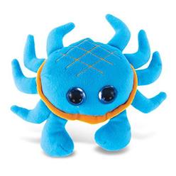 Puzzled dollibu plush crab stuffed animal - soft huggable big eyes blue crab, adorable marine life playtime crab plush toy, cute sea 