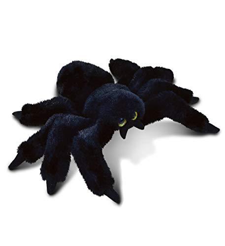 Puzzled dollibu plush spider stuffed animal - soft fur huggable black spider, adorable playtime plush toy, cute desert animals cuddle