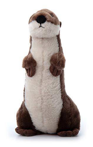 the petting zoo river otter stuffed animal standing, gifts for kids, wild onez zoo animals, river otter plush toy standing 12