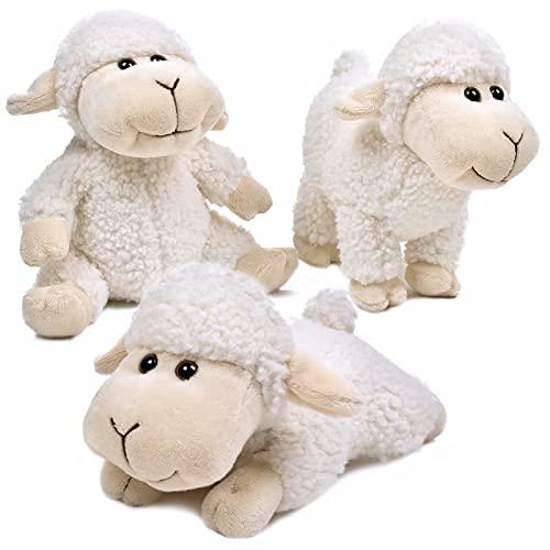Tiny Heart stuffed animal sheep lamb plush toy 3 pcs