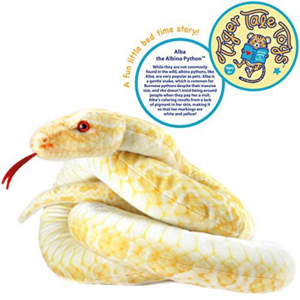 VIAHART alba the albino burmese python - 100 inch long stuffed animal ...
