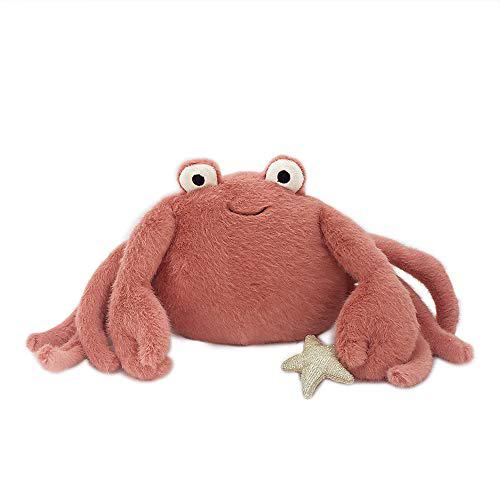 mon ami crab plush toy, coral, 11"-'caldwell'