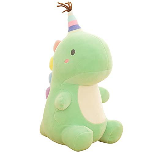 vhyhcy stuffed animal plush toys, cute dinosaur toy, soft dino plushies for kids plush doll gifts for boys girls (green, 9 inch)