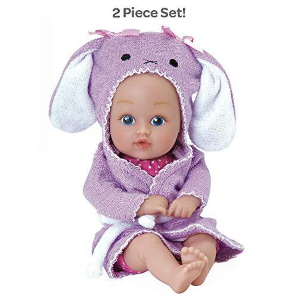Adora Dolls adora baby bath toy bunny, 8.5 inch bath time baby tot doll with quickdri body