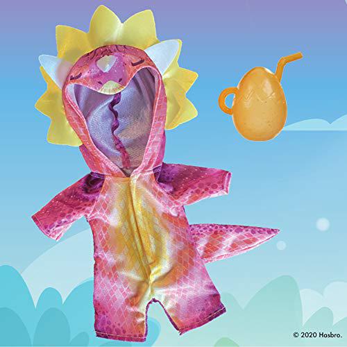 baby alive dino cuties doll, triceratops, doll accessories, drinks, wets, triceratops dinosaur toy for kids ages 3 years and 