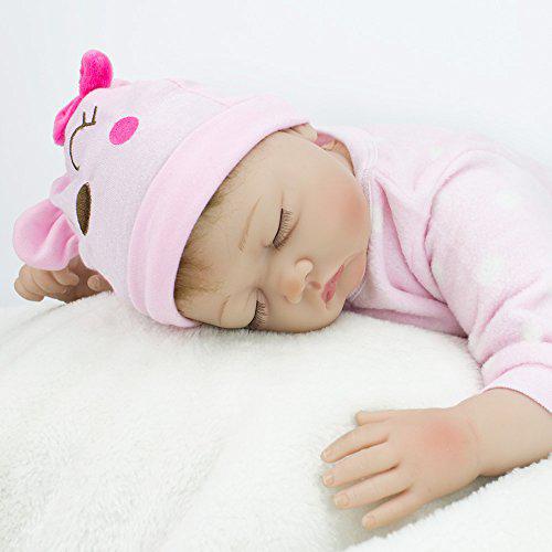 charex reborn sleeping baby girl doll soft vinyl lifelike realistic 22 inch weighted newborn dolls gift set