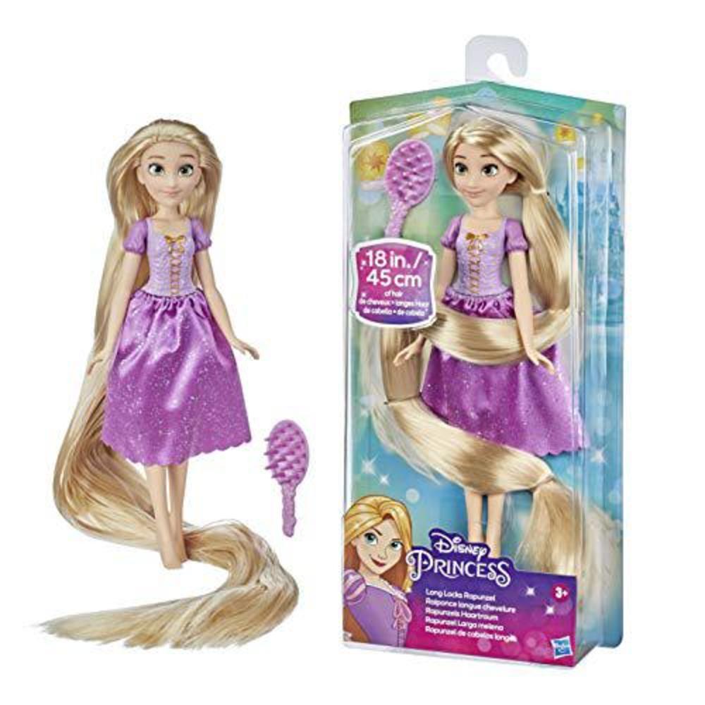 disney princess long locks rapunzel, fashion doll with blonde hair 18 inches long, disney tangled princess toy for girls 3 ye