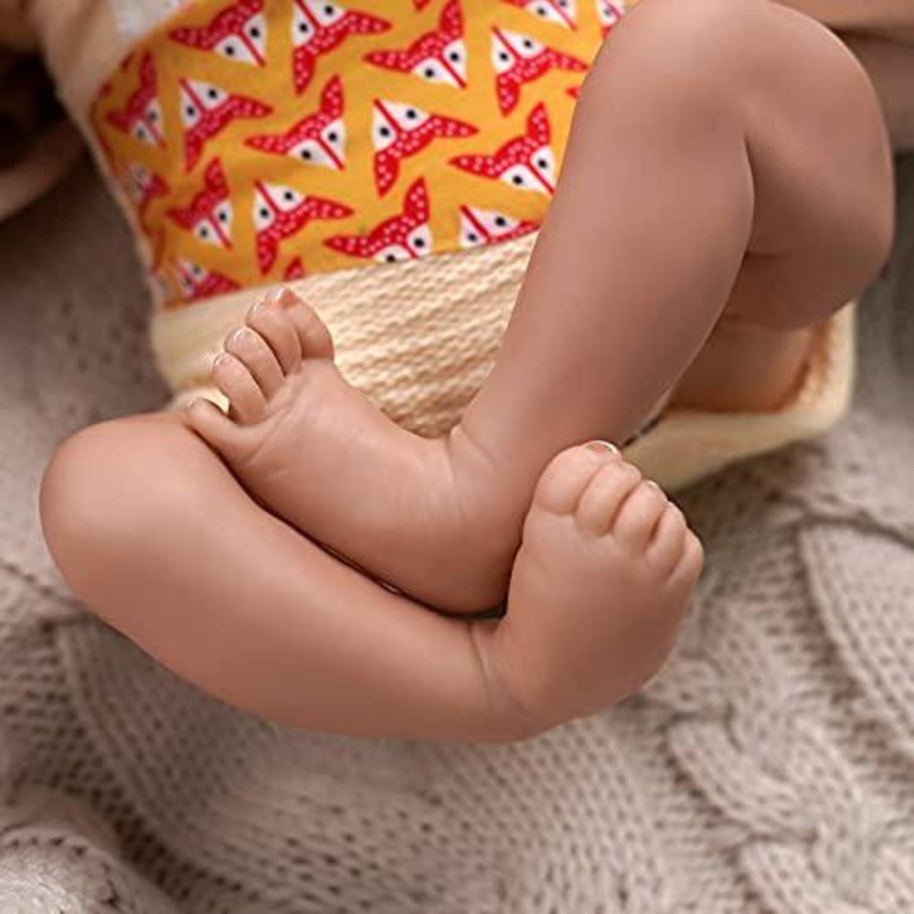 jizhi lifelike reborn baby dolls girls [washable & poseable] full vinyl body 17 inch sleeping realistic newborn baby dolls re