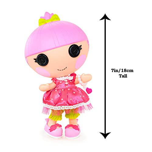 lalaloopsy littles doll - trinket sparkles with pet yarn ball kitten, 7" princess doll with changeable pink outfit and shoes,