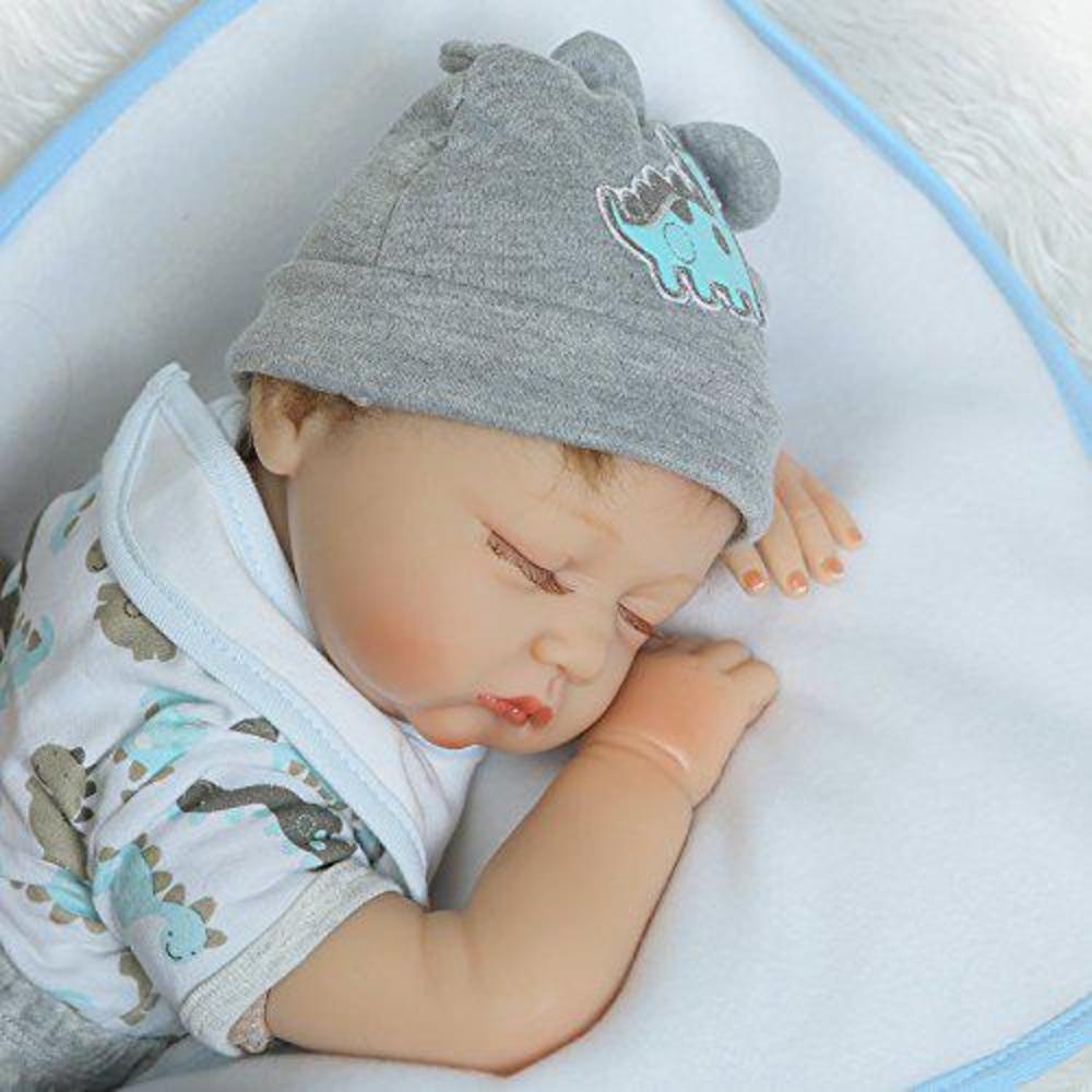 medylove sleeping reborn baby dolls boy 22inch soft vinyl silicone doll realistic real baby doll my dino outfit 55cm baby cut