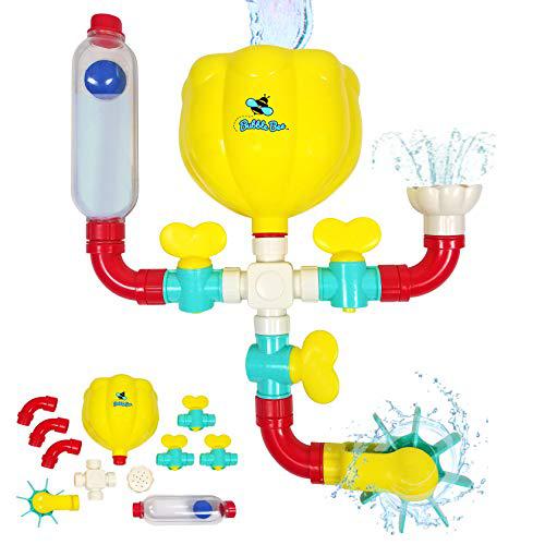 Dynamic Kidz bubblebee bath toys - 11 piece bath toy set, top selling building stem toys, toddler bath toys for engaging fun!